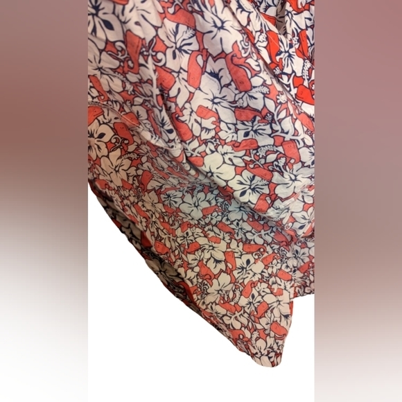 EUC Vineyard Vines for Target floral mini dress adjustable thin tank straps ruch - Picture 5 of 10